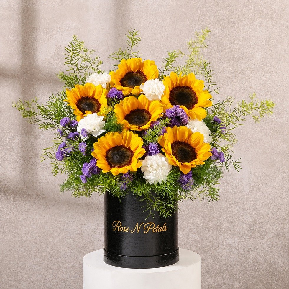 Yellow Muse Floral Sunflower Couture Box